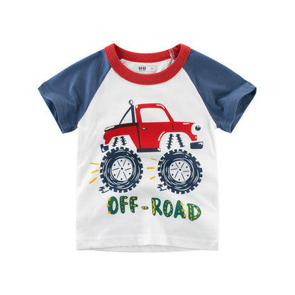 The Cartoon Summer: Summer-Season Cartoon Short-Sleeve T-Shirt