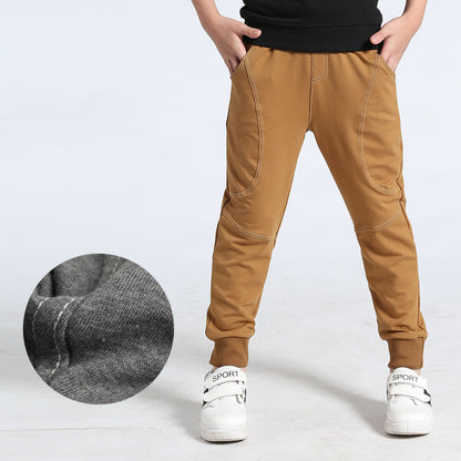 Fashion Cute Solid Color Childrens Cotton Casual Anti-Mosquito Pants Protective Charm