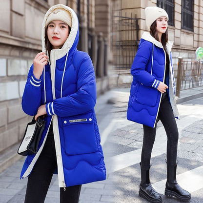 Women's Loose Large Size Mid-length Thickened Cotton-padded Coat