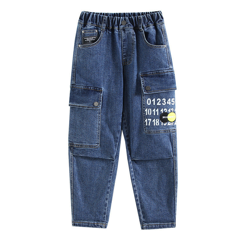 Printed Fashion Girdled Jeans Sculpted Artistic Fit