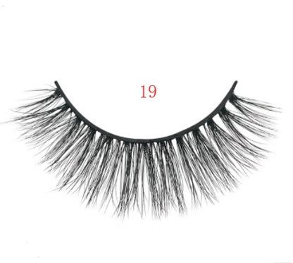 3D mink eyelashes 3 pairs of natural fiber long false eyelashes
