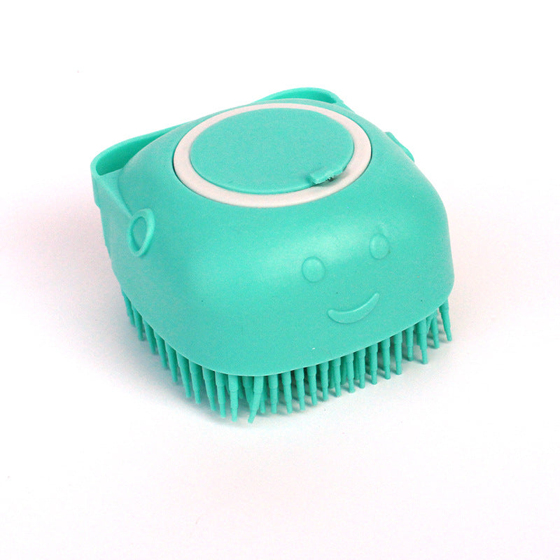 Silicone Pet Bathing & Massage Glove | Shampoo Dispensing Grooming Brush for Dogs & Cats