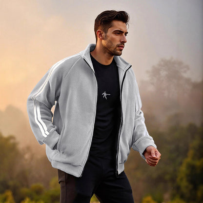 Street-Chic Versatile Zippered Fleece Jacket