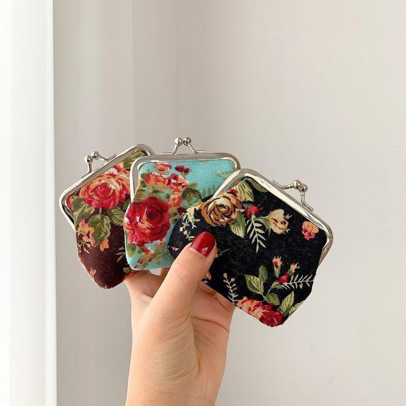 Retro Mini Canvas Coin Purse