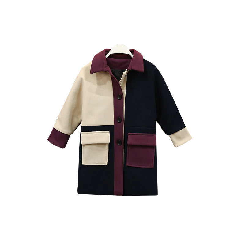 The Woolen Heritage: Big Kids’ Korean Woolen Coat