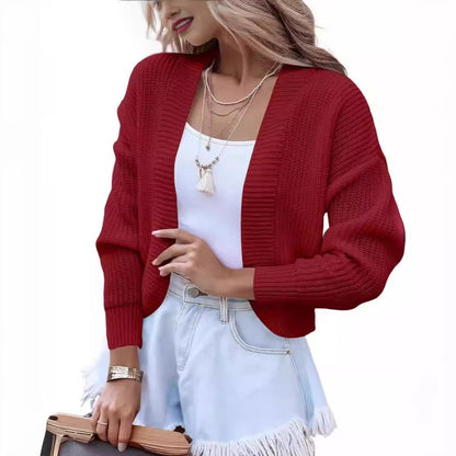 Women's Short Cape Knitted Cardigan Sweater