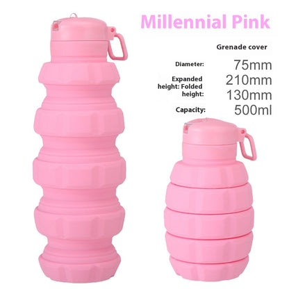 Grenade Camouflage Water Bottle Portable Silicone