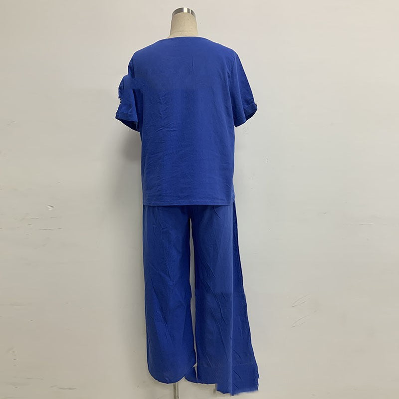 Women's Short Sleeved Top And Capris