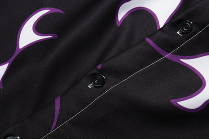 Graphic Print Long-Sleeve Shirt Modern Artistic Statement