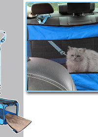 With pet safety belt