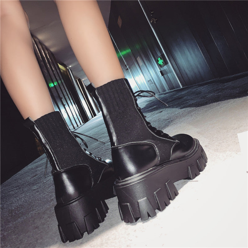 Platform motorcycle boots