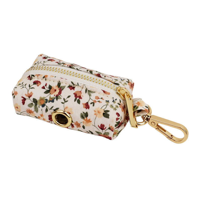 Small White Flower Pet Dog Collar Suit