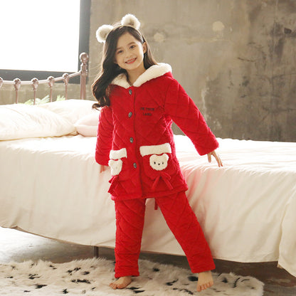 The Velvet Pajama: Children’s Coral Fleece Women’s Set