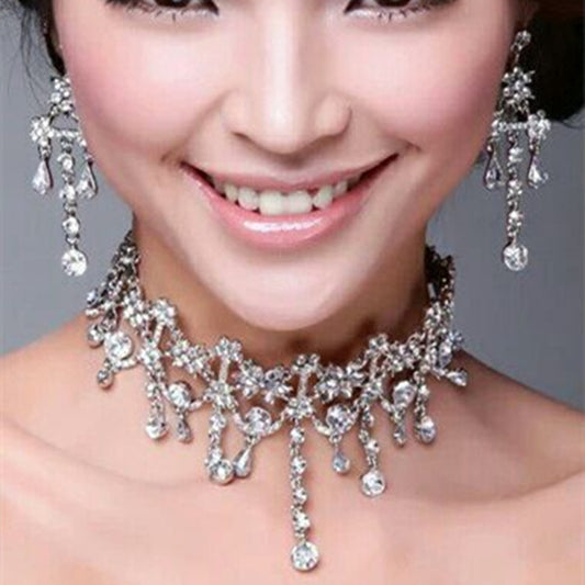 In the new factory direct Bride Wedding Dress Wedding Necklace red suit jewelry accessories spot