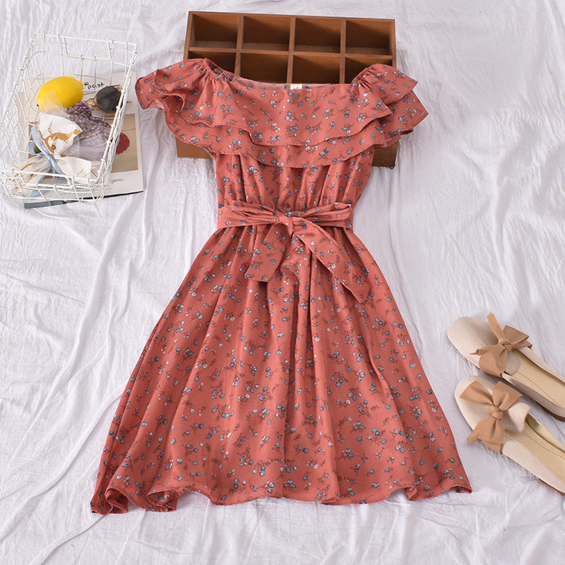 Short sleeve waist dress