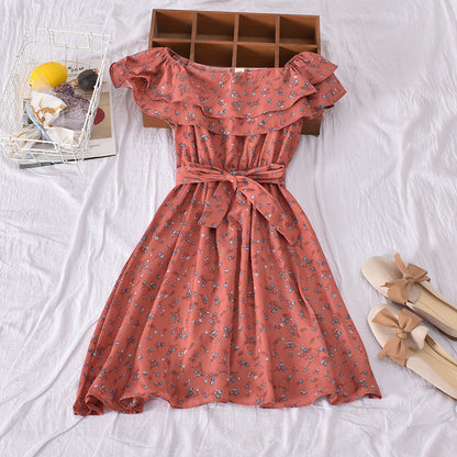 Short sleeve waist dress
