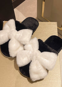 Black Background And White Bow