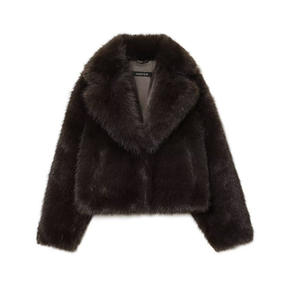 Artificial Fur Short Coat Jacket