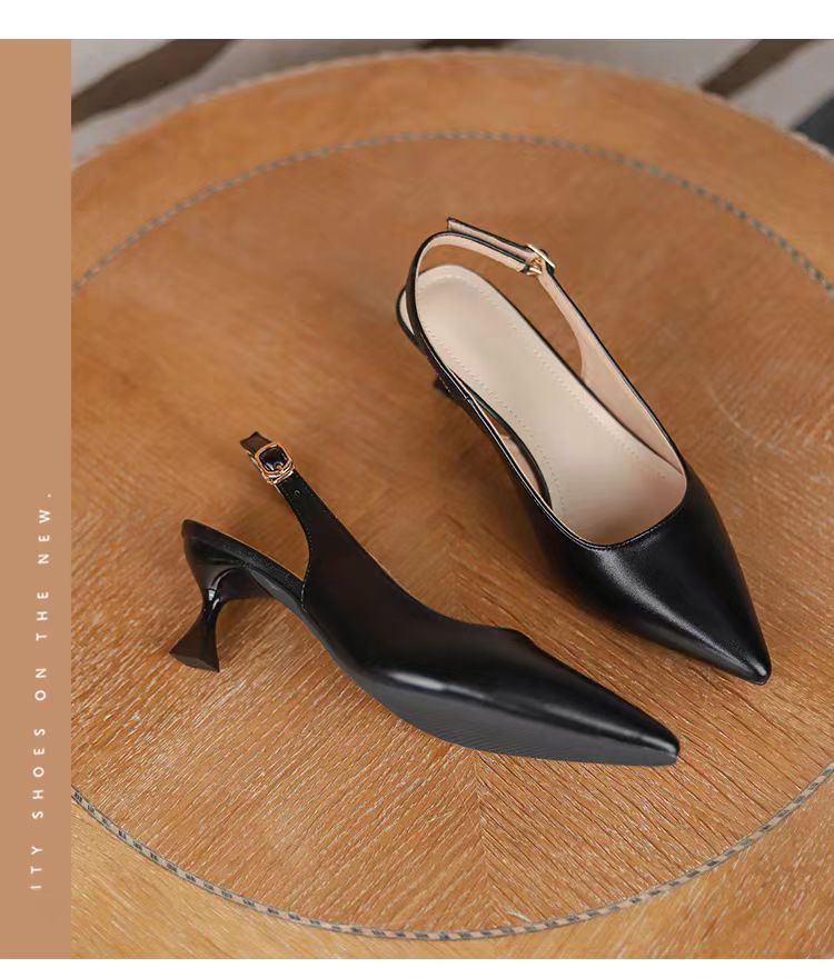 Plus Size Pointed-toe Hollowed Women's One-strap Sandals