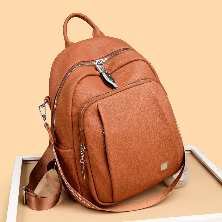 Women's Soft Leather Single Backpack