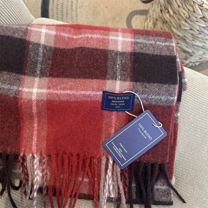 Unisex Cashmere-like Plaid Light Luxury Scarf