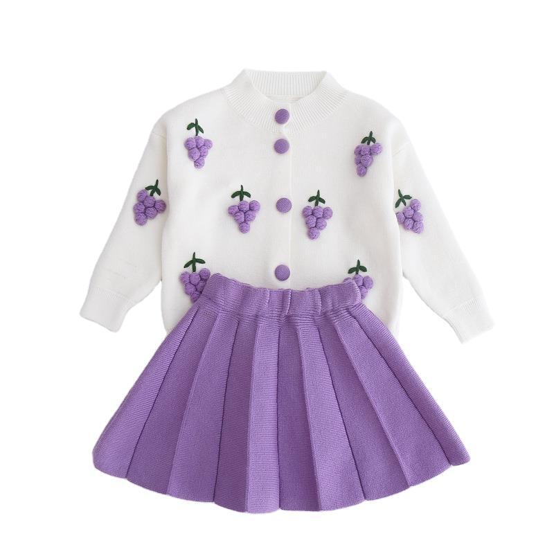 The Mink Wool: Two-Piece Baby Girl Mink Wool Sweater Dress