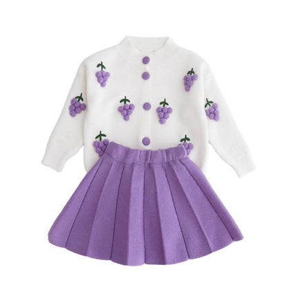The Mink Wool: Two-Piece Baby Girl Mink Wool Sweater Dress