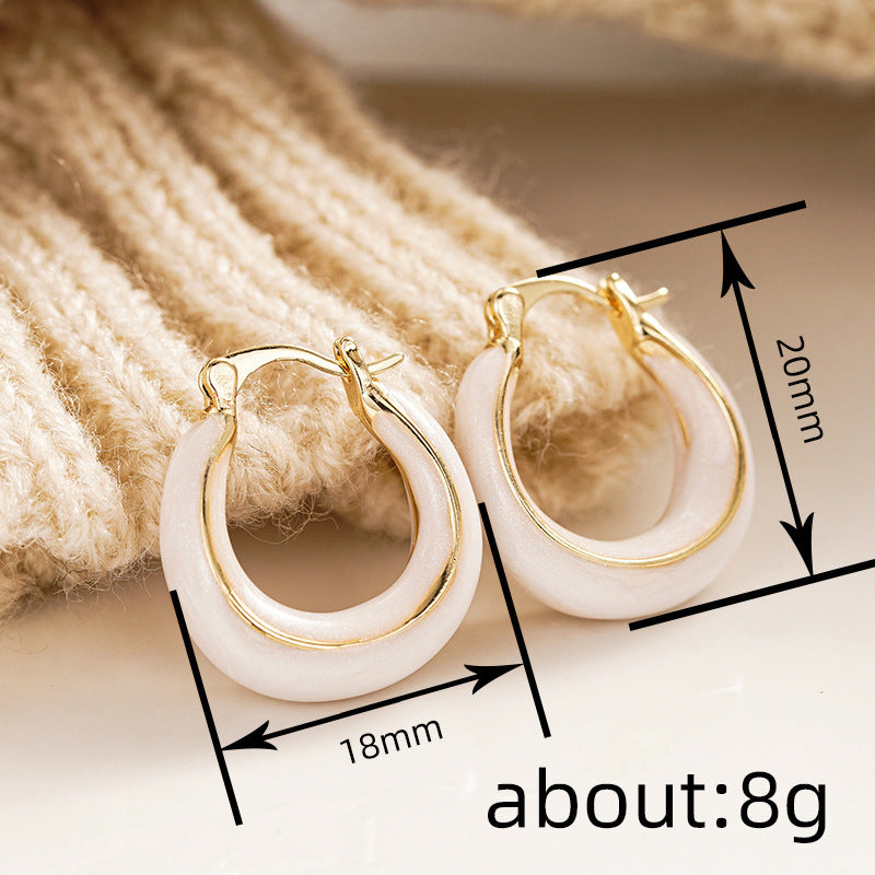 Metal Painting Ear Clip For Women