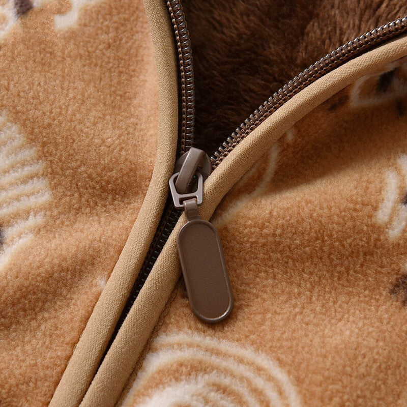 Unisex Arctic Plush Fleece Utility Jacket