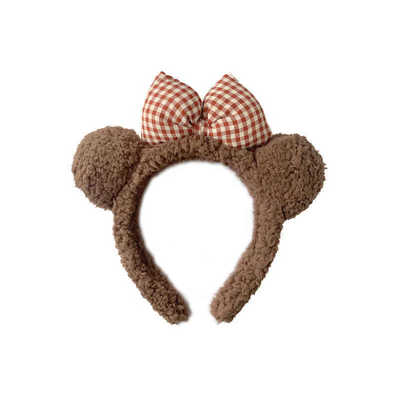 Cute Bow Bear Ear Headband Face Wash Headband
