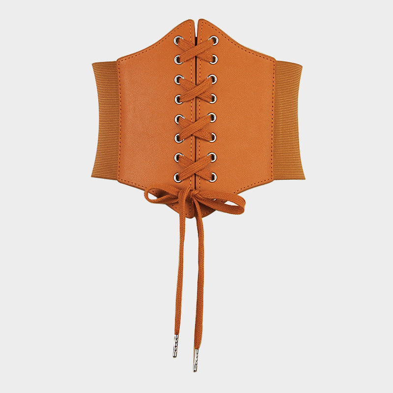 Summer Retro Fashion Tight Wide Waist Seal Women's Elastic Stretch Belt