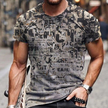 Digital 3D Graphic Narrative Casual Mens T-Shirt