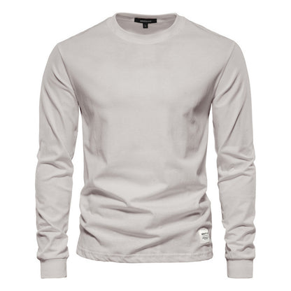 Men's Solid Color Long-sleeved Top High Street