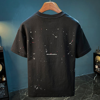 Trendy Splash-ink T-shirt Short-sleeved Men