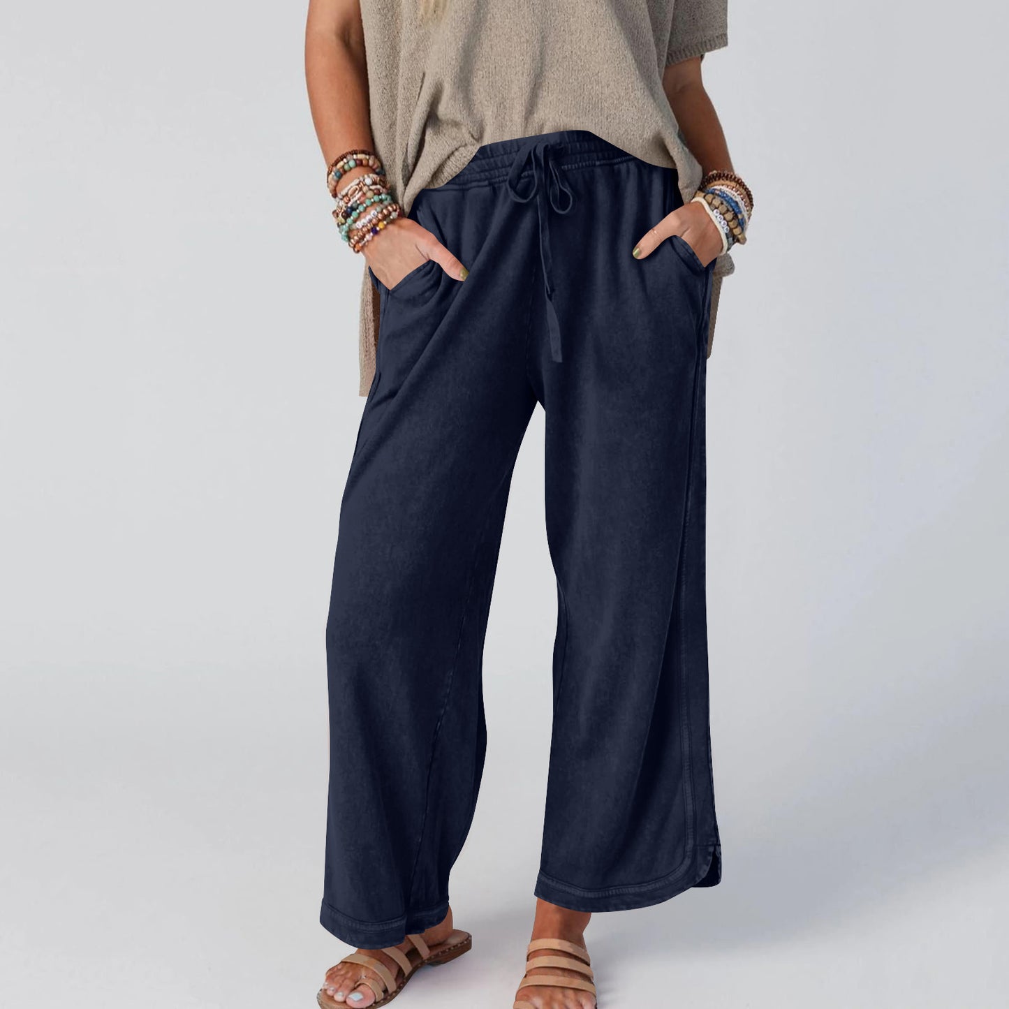 Women's Fashion Casual Wide Leg Leisure Sports Pants