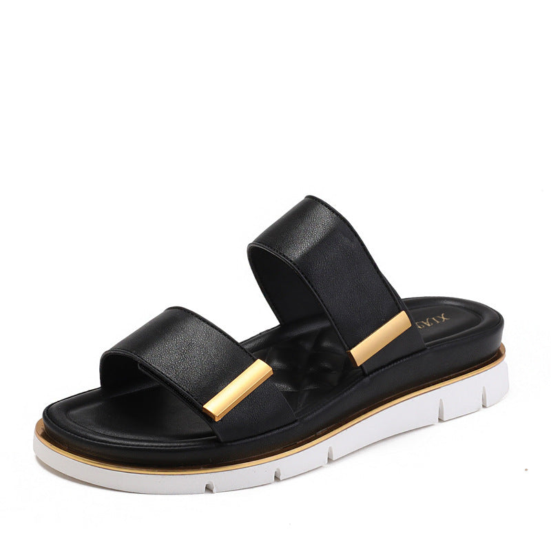 Platform Slippers Velcro Fashion Women