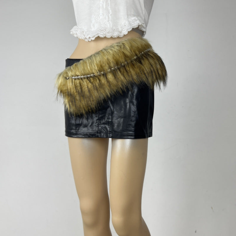 Fur Belt Retro Easy Matching Plush Waist Chain Waist Seal Waist Decorations