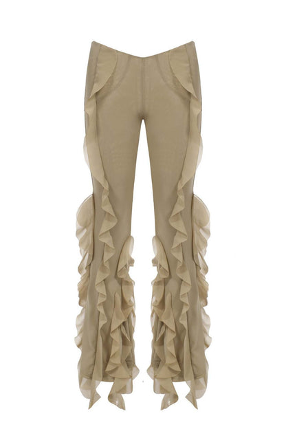 Ear Flying Pants Slim-fit Micro Flared Pants Women