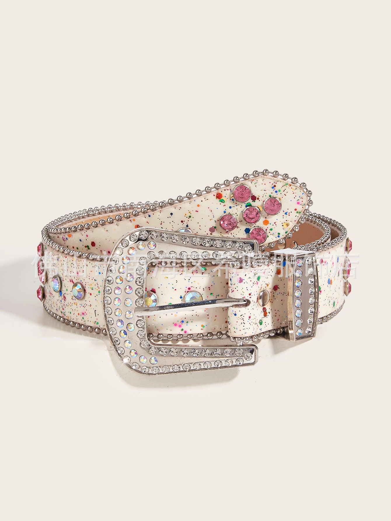 Fashion Personality Female Sequins Color Belt