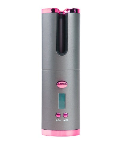 Rechargeable Auto-Rotating Hair Curler | LCD Display Ceramic Barrel Curling Iron for Women