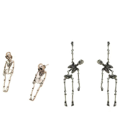 Halloween Human Skeleton Earrings Exaggerated Personalized Dark Wind