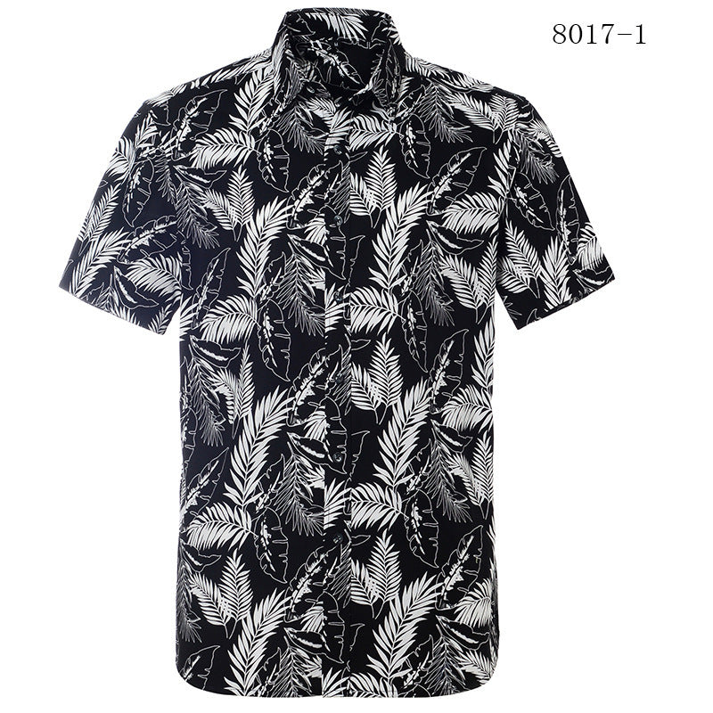 European Beach Aesthetic Printed Short Sleeve Shirt