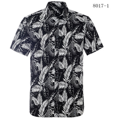 European Beach Aesthetic Printed Short Sleeve Shirt