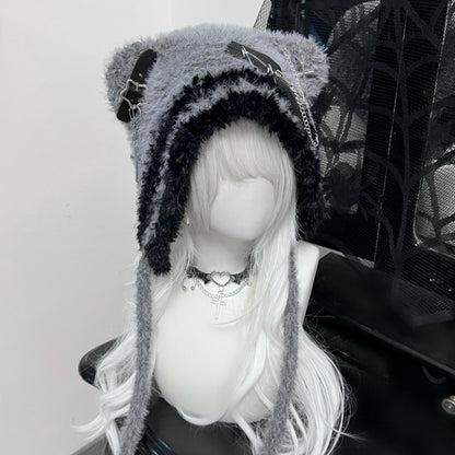 Bear Hat Cute Cross XINGX Wool Niche Dark