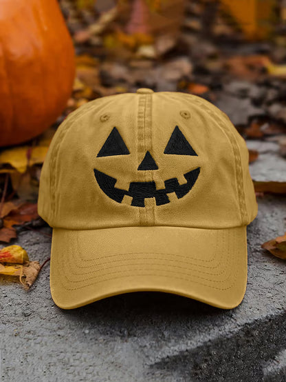 Halloween Personality Pumpkin Autumn Style Printed Hat