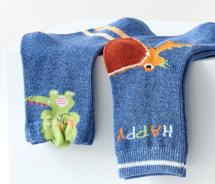 The Celestial Sock: Five-Pointed Star & Dinosaur Fashion Socks