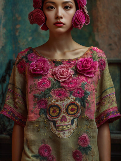 Top French Style Temperament Heavy Industry Digital Shirt