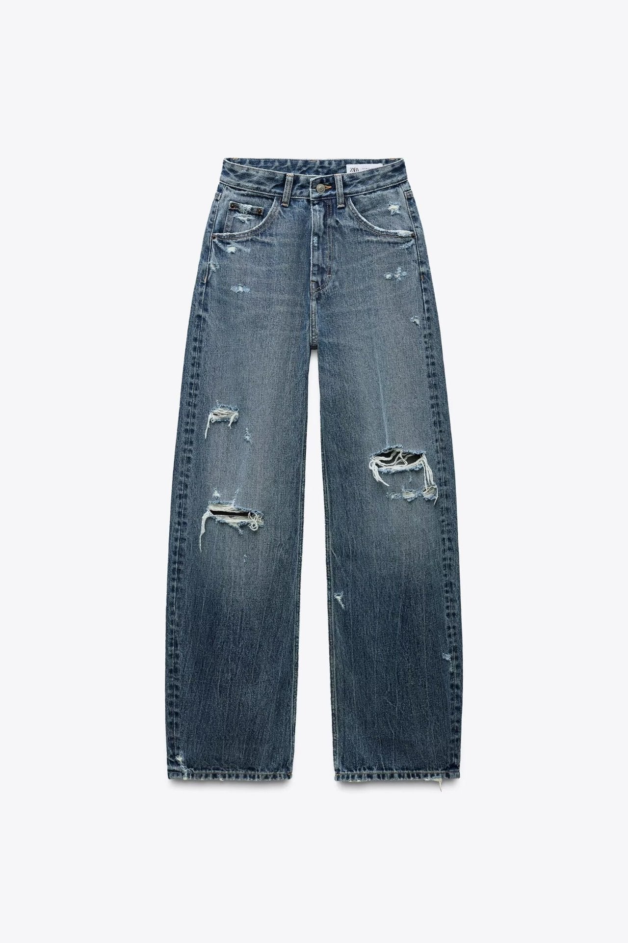 Women's European And American Style Animal Print Wide Leg Jeans