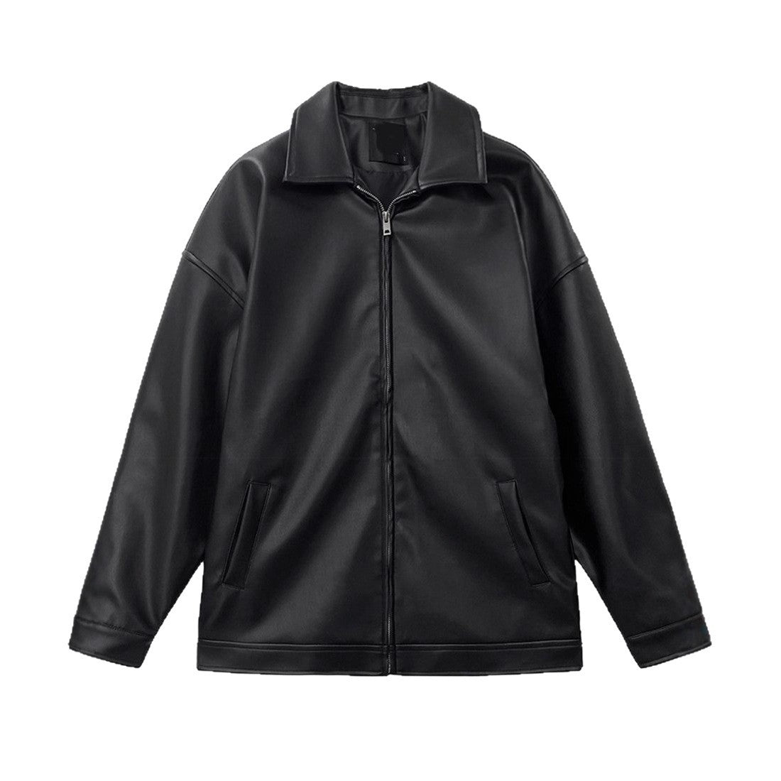 Mens Korean Leather Casual Baseball Jacket Sport Street Fusion