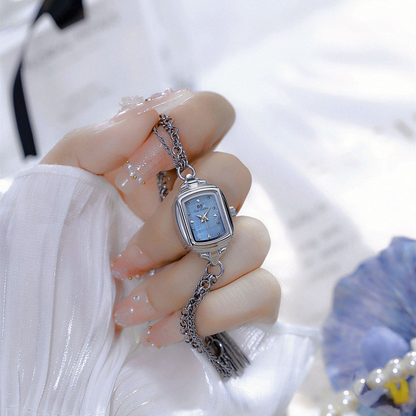 Ladies New Minority Simple Light Blue Watch